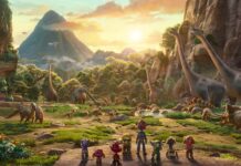 Top 3 Films of the Week 3 August 2026 Chase (voiced by Rain Janjua), Skye (Mckenna Grace), Marshall (Carter Young), Rubble (Lucien Duncan-Reid), Ryder (voiced by Henry Bolan), Rocky (William Desrosiers), Rex (Hayden Chamberlen) and Zuma (Nylan Parthipan) in PAW Patrol: The Dino Movie, directed by Cal Brunker. Copyright: Paramount Pictures. All Rights Reserved.