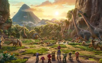 Top 3 Films of the Week 3 August 2026 Chase (voiced by Rain Janjua), Skye (Mckenna Grace), Marshall (Carter Young), Rubble (Lucien Duncan-Reid), Ryder (voiced by Henry Bolan), Rocky (William Desrosiers), Rex (Hayden Chamberlen) and Zuma (Nylan Parthipan) in PAW Patrol: The Dino Movie, directed by Cal Brunker. Copyright: Paramount Pictures. All Rights Reserved.