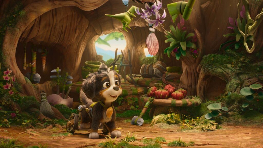 Rex (voiced by Hayden Chamberlen) in PAW Patrol: The Dino Movie, directed by Cal Brunker. Copyright: Paramount Pictures. All Rights Reserved.