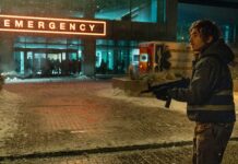 Austin Abrams as Bryan in Resident Evil, directed by Zach Cregger. Photo: Dušan Martinček. Copyright: CTMG, Inc.. All Rights Reserved.