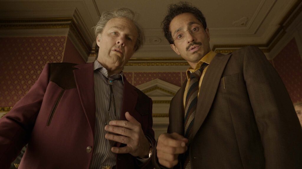 Tom Cruise as Rockwell and Riz Ahmed as Ganesh in Digger, directed by Alejandro González Iñárritu. Copyright: Warner Bros. Entertainment Inc. All Rights Reserved.