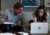 Jeremy Allen White as Jeff Horwitz and Mikey Madison as Frances Haugen in The Social Reckoning, directed by Aaron Sorkin. Photo: Leah Gallo. Copyright: CTMG, Inc. All Rights Reserved.