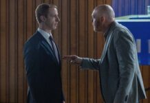 Top 3 Films of the Week 5 October 2026 Jeremy Atrong as Mark Zuckerberg and Bill Burr as Charlie Garrity in The Social Reckoning, directed by Aaron Sorkin. Photo: Leah Gallo. Copyright: CTMG, Inc. All Rights Reserved.
