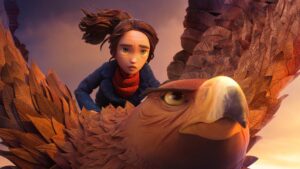 Prue McKeel (voiced by Peyton Elizabeth Lee) takes flight in Wildwood, directed by Travis Knight. Copyright: Laika/Black Bear. All Rights Reserved.